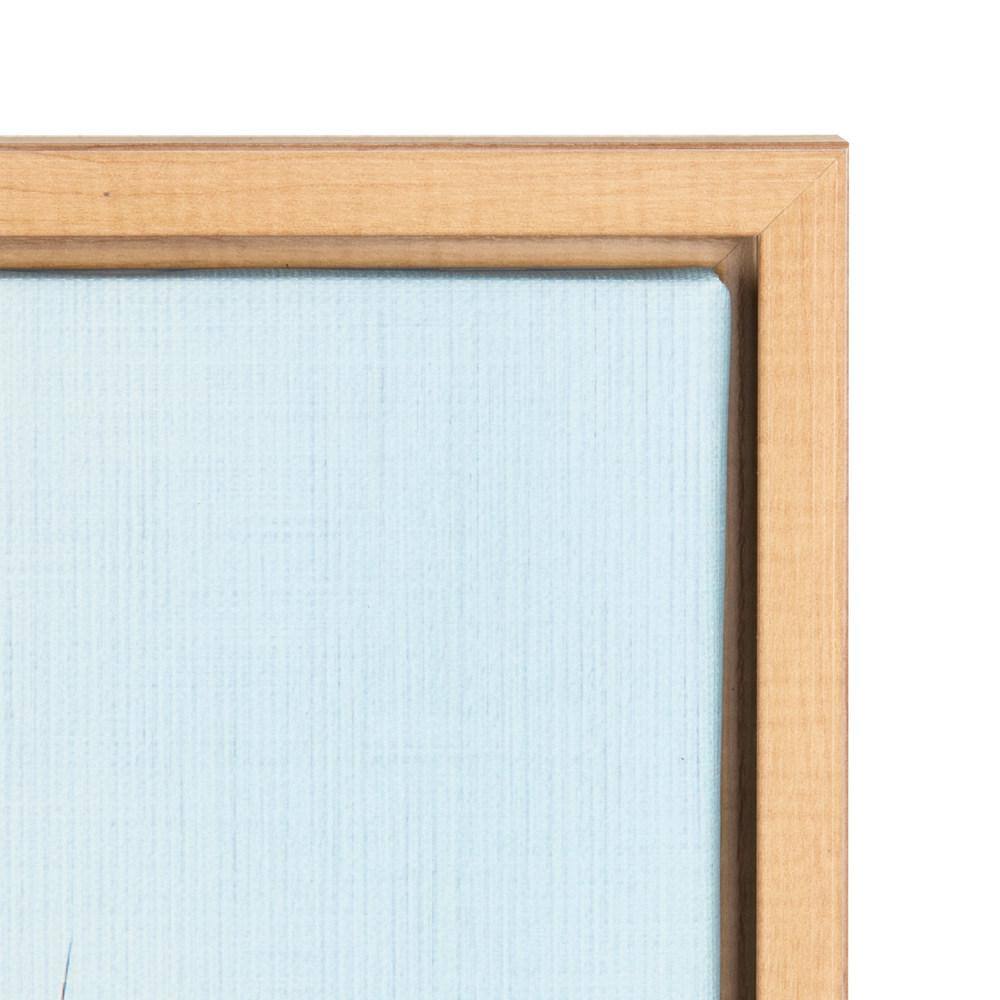 Natural Framed Four Palm Trees Canvas Wall Art