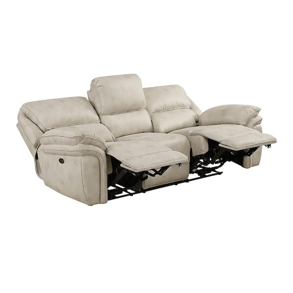 Lazzara Arlo 90 in. W Pillow Top Arm Microfiber Rectangle Power