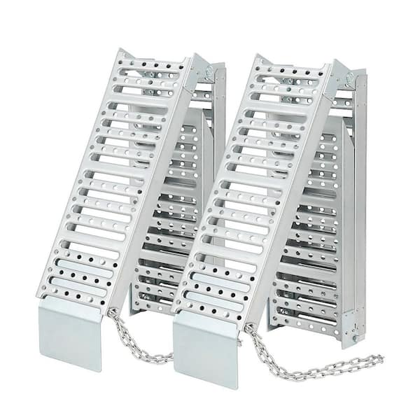 1500LB 2-Pieces Tri-Fold Ramps-72 in. x 9 in. Steel Loading Ramps for ATV/UTV/Motorcycles/Trucks (Heavy-Duty, Silver)