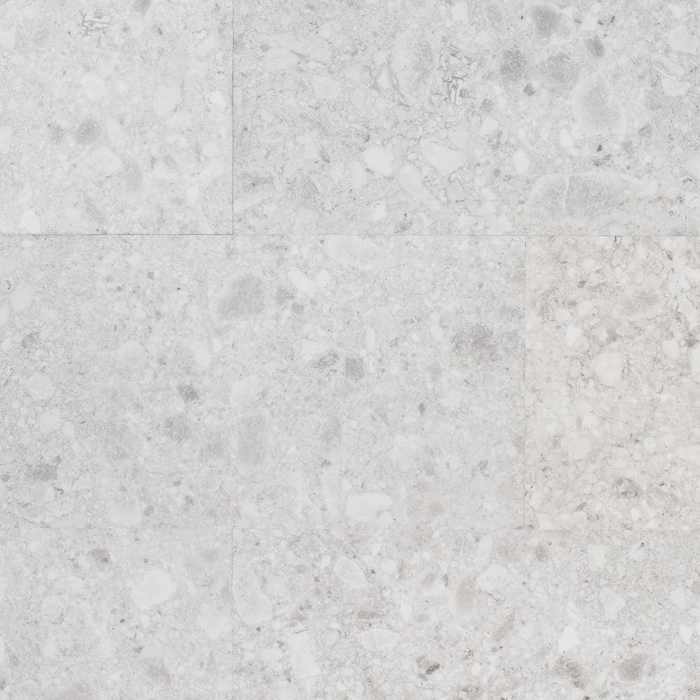 Rizzo Silver Beige 12 MIL x 12 in. x 24 in. Glue Down Terrazzo Look Waterproof Luxury Vinyl Tile (40 sq. ft./Case) -  Ivy Hill Tile, EXT3RD109252