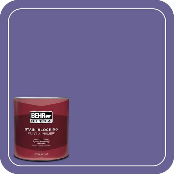 BEHR ULTRA 1 qt. #T15-13 Prime Purple Extra Durable Flat Interior Paint & Primer