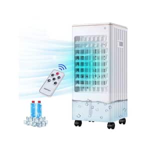 455 CFM 21.25 in. Portable Evaporative Air Cooler Tower Fan Anion Humidify with Remote Control for Indoor Home Office