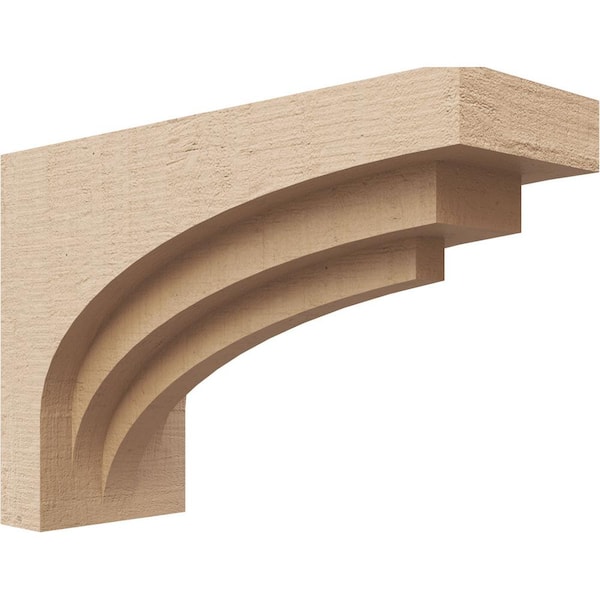 Ekena Millwork 5 in. x 10 in. x 15 in. Classic Rockford Rough Cedar Woodgrain TimberThane Corbel, Primed Tan
