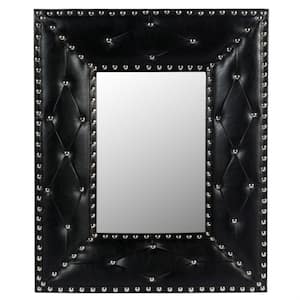 21 in. W x 26 in. H Small Rectangular MDF Framed Anti-Fog Wall Bathroom Vanity Mirror in Black