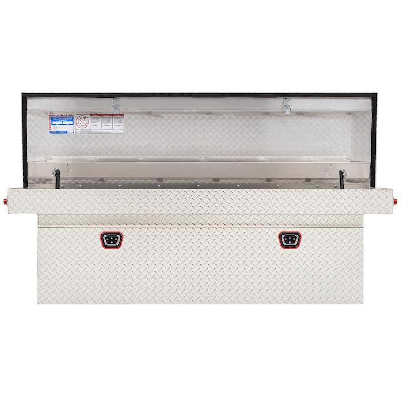 72 in. Diamond Plate Aluminum Full Size Deep Crossover Truck Tool Box