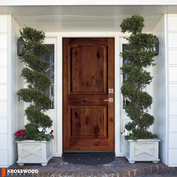 Krosswood Doors 42 in. x 80 in. Rustic Knotty Alder Arch Top