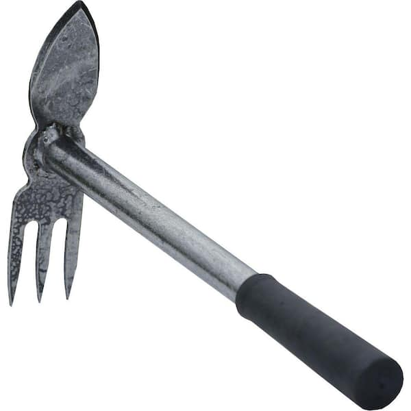 5.9 in. L Handle 13.6 in. L 3 Tine Hand Cultivator with Heart Shaped Hoe