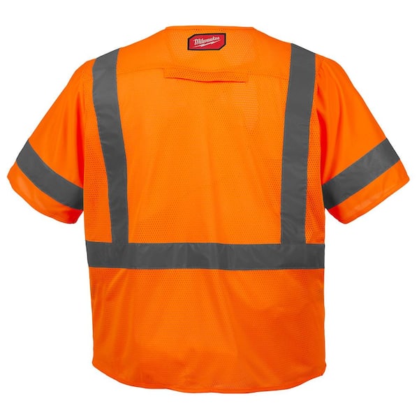 Milwaukee 2X-Large/3X-Large Orange Class 3 High Visibility Safety