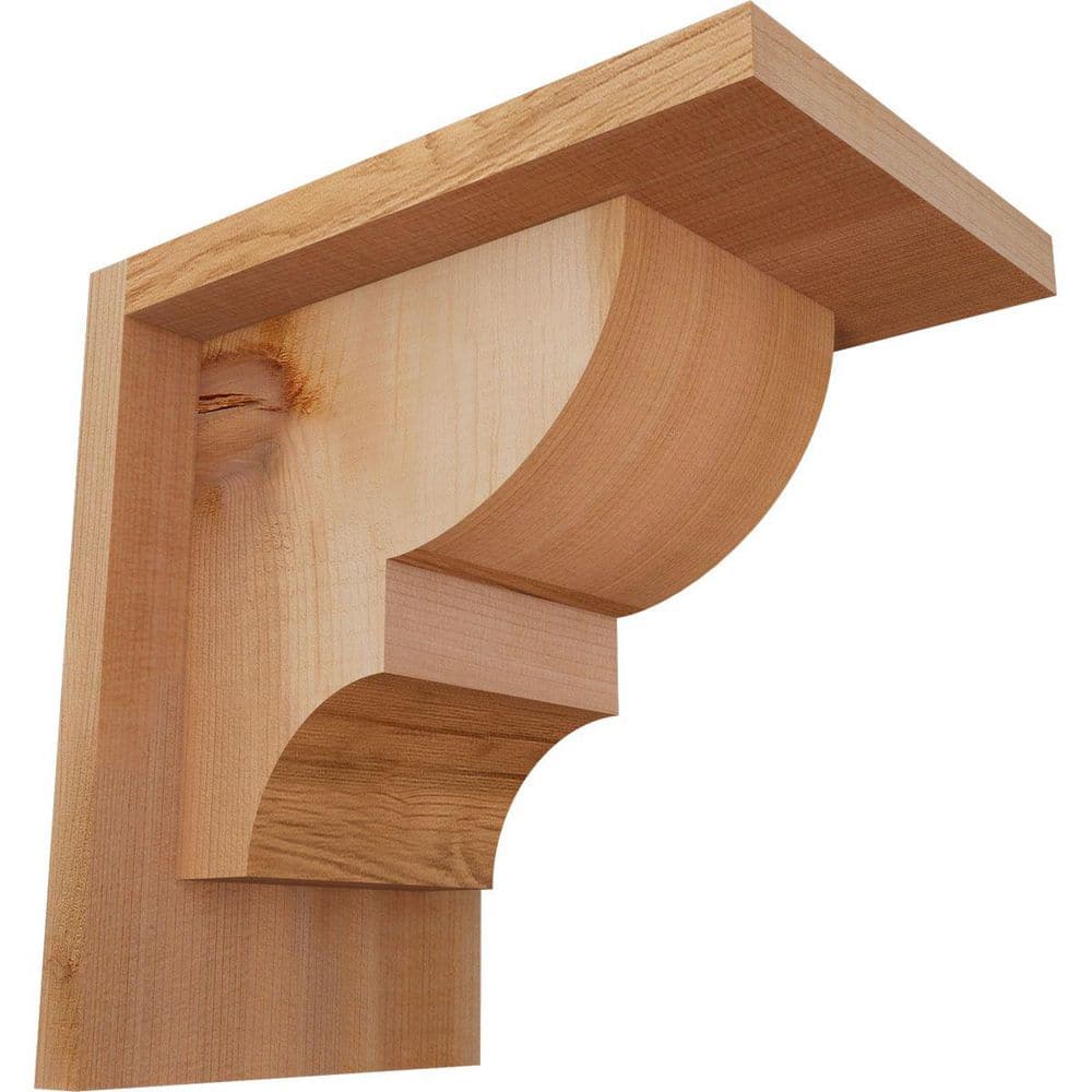 5-1/2 in. x 8 in. x 8 in. Western Red Cedar Ridgewood Smooth Corbel with Backplate price history on PriceWatchPro
