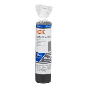 10 ft. x 25 ft. Black 3.5 mil Plastic Sheeting