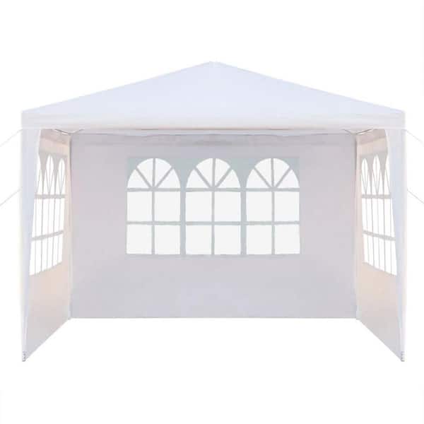 10 ft. x 10 ft. Three Sides Waterproof Tent with Spiral Tubes for Garden, Yard