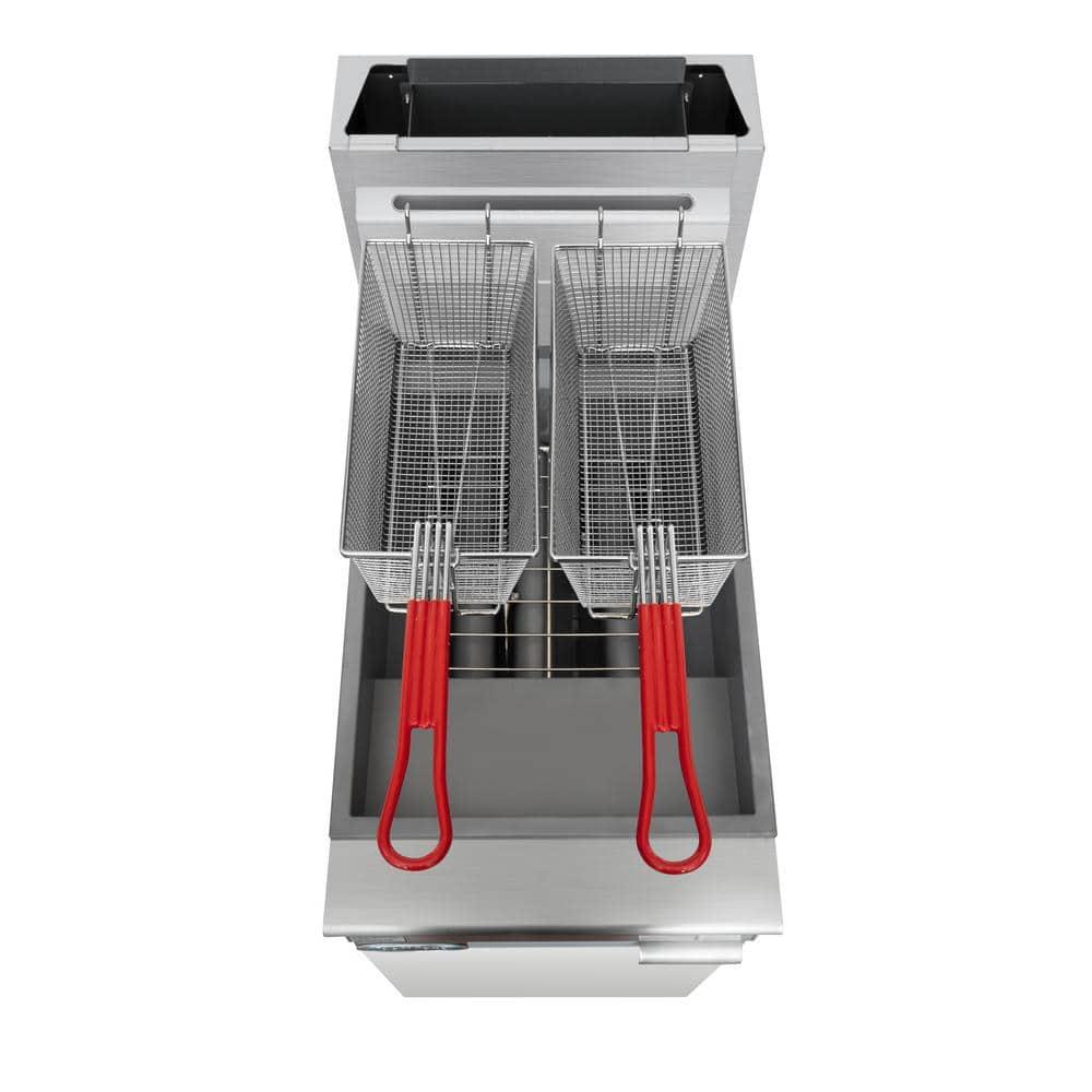 Stainless Steel Dual Basket Gas Commercial Deep Fryer