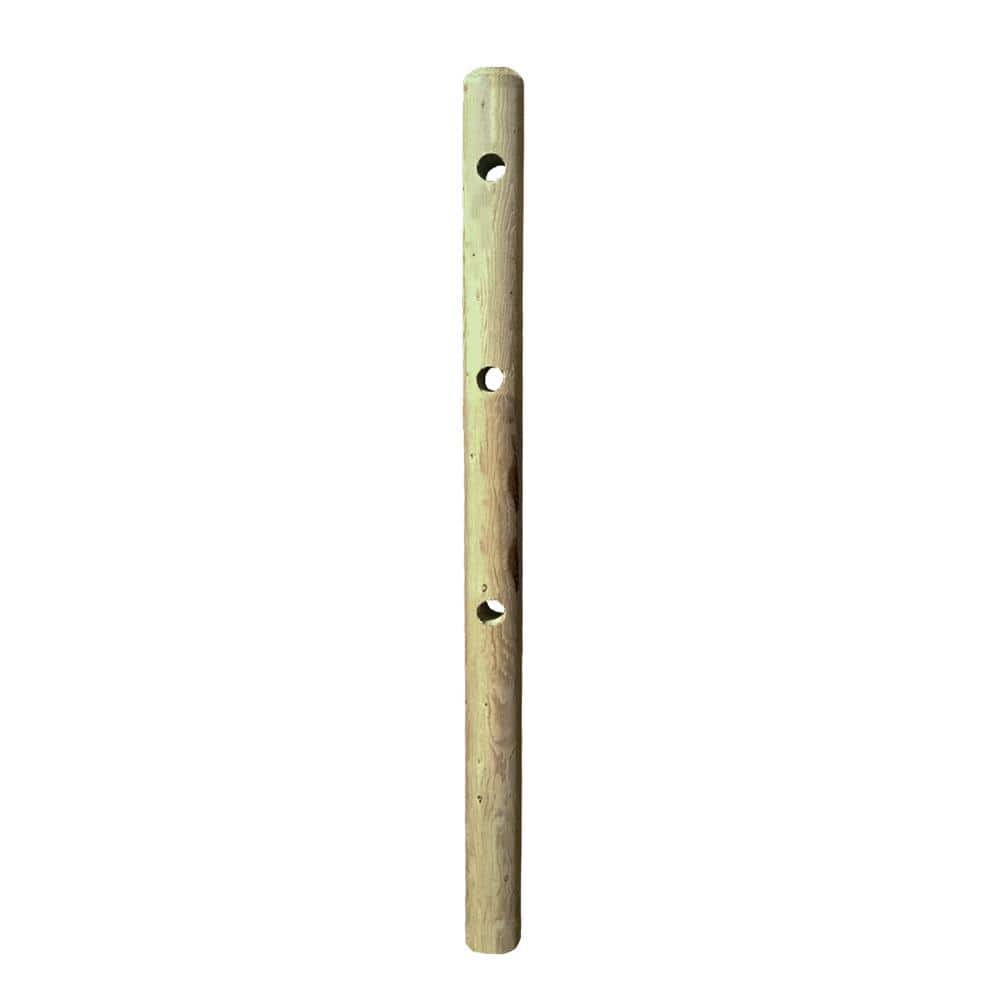 5 in. x 5 in. x 8.5 ft. PressureTreated Pine Round Fence Line Post