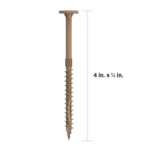 1/4 in. x 4 in. Star Drive Flat Head Multi-Purpose Structural Wood Screw - PROTECH Ultra 4 Exterior Coated (10-Pack)