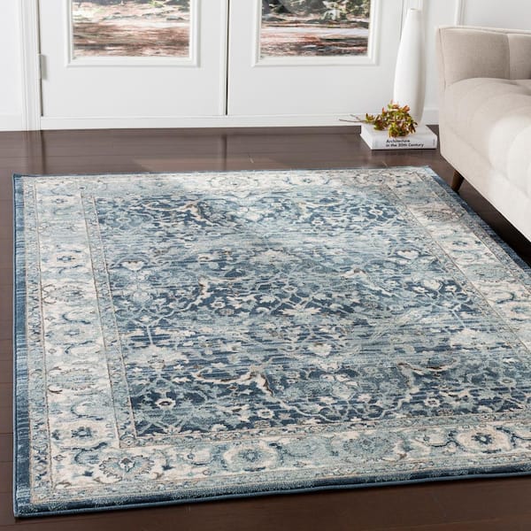 Cairo Navy Doormat 3 ft. x 5 ft. Oriental Area Rug
