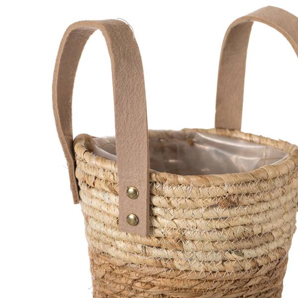 Natural Straw Basket Bag with Rope Handles (Set of 2) – RusticReach