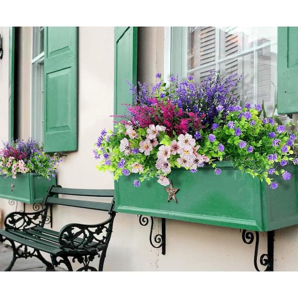 9.5 in. Multi-colored Outdoor Artificial Daffodils Flowers Fake