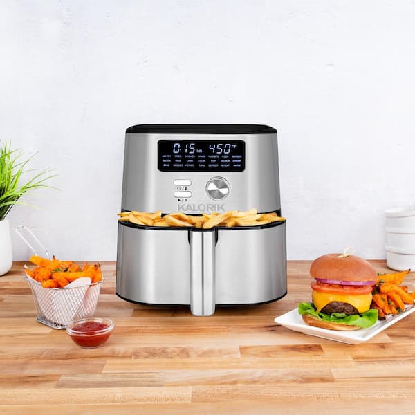  Gourmia 4-Qt Digital Air Fryer with Guided Cooking, Easy Clean,  Stainless Steel : Home & Kitchen