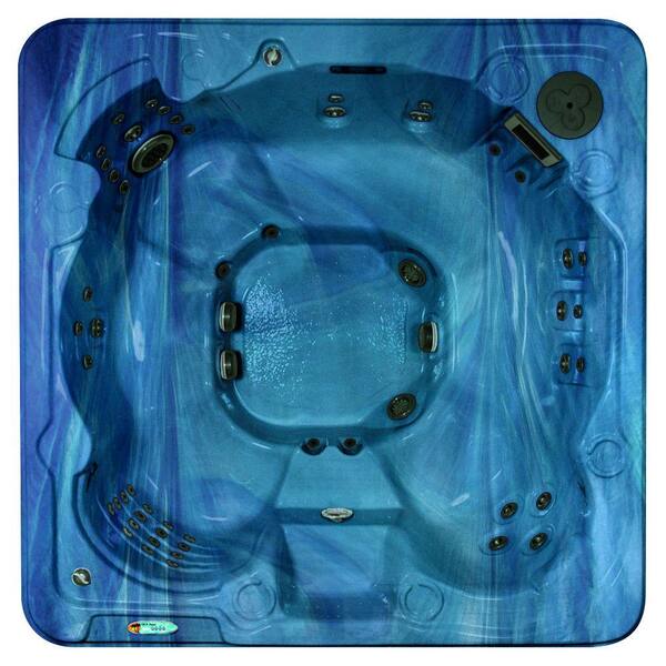 QCA Spas Valletta 8-Person 70-Jet Spa with Bromine System, WOW Sound, LED Light, Polar Insulation, Collar Jets, and Hard Cover