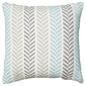 LR Home Textured Neutral Beige / White 20 in. x 20 in. Embroidered Standard Throw  Pillow 2727A8084D9348 - The Home Depot