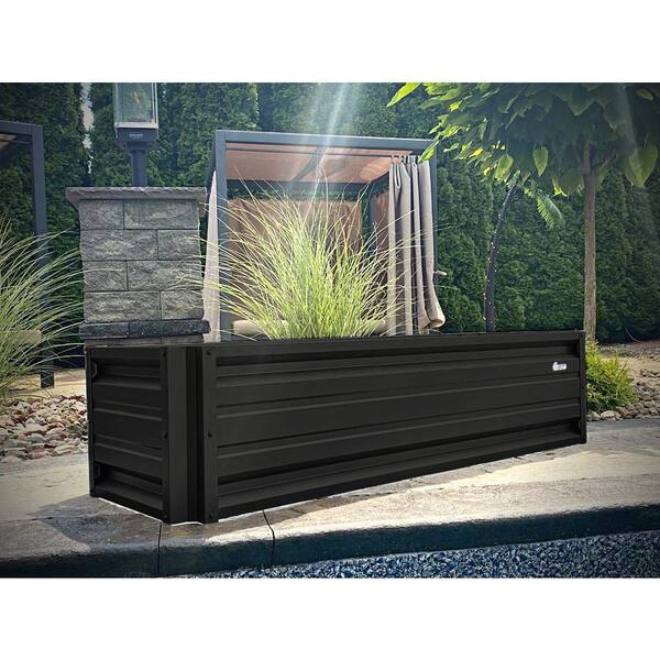 inch by 72 inch Stealth Black Metal Planter Box PTTM2X6X18-STEALTHBLACK - The Home Depot