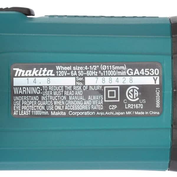 Makita HR2641X1 8 Amp 1 in. Corded SDS-Plus Concrete/Masonry AVT Rotary Hammer Drill with 4-1/2 in. Corded Angle Grinder with Hard Case - 2