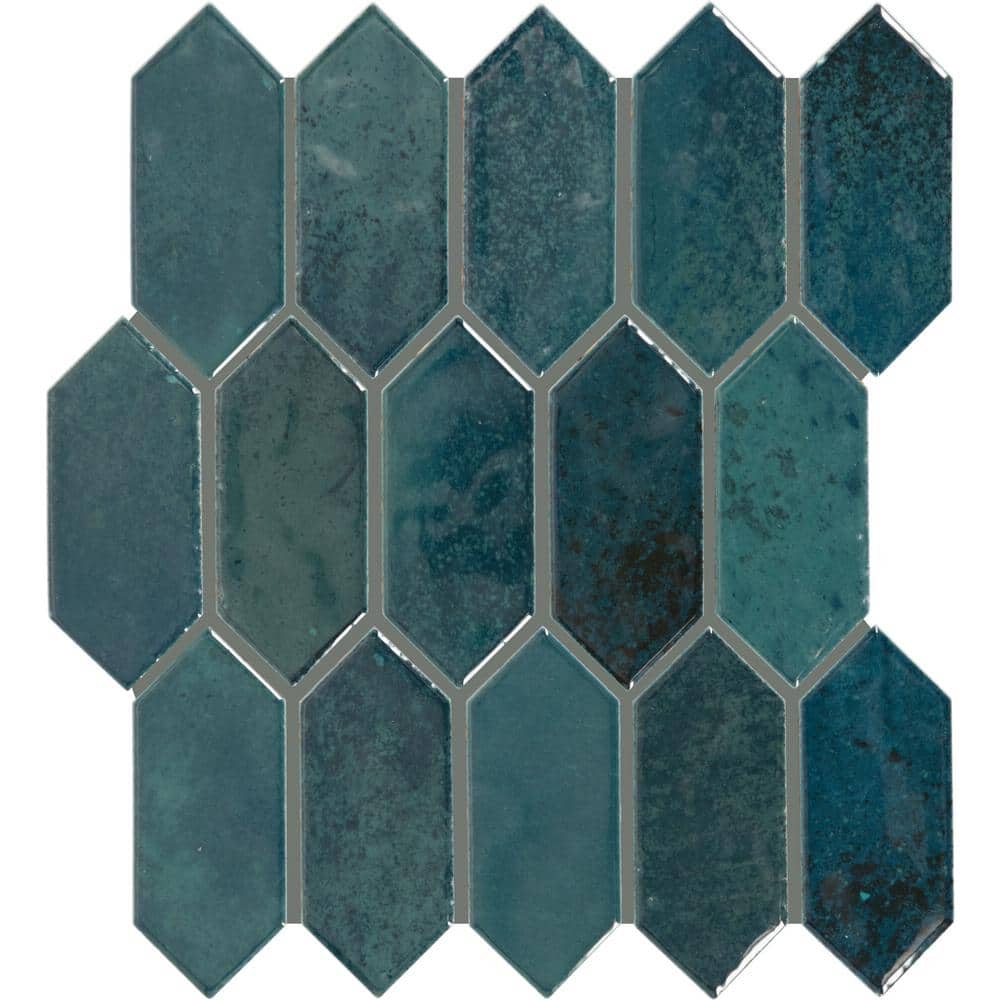 Miramo Horizon 3 in. x 2-3/4 in. Glossy Ceramic Picket Mosaic Tile Sample price history on PriceWatchPro