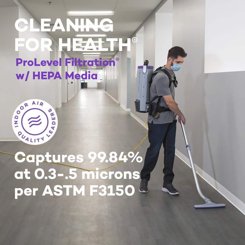 Gray HEPA Filter Commercial Backpack Vacuum Cleaner