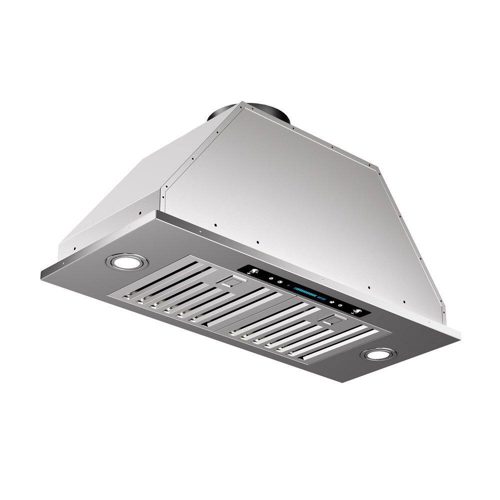 30 in. 900 CFM Convertible Ductless to Ducted Insert Range Hood in Stainless Steel with Carbon Filter, LED and Gesture price history on PriceWatchPro