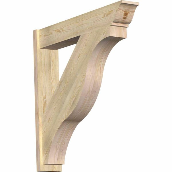 Ekena Millwork 8 in. x 44 in. x 44 in. Douglas Fir Fuston Traditional Rough Sawn Outlooker