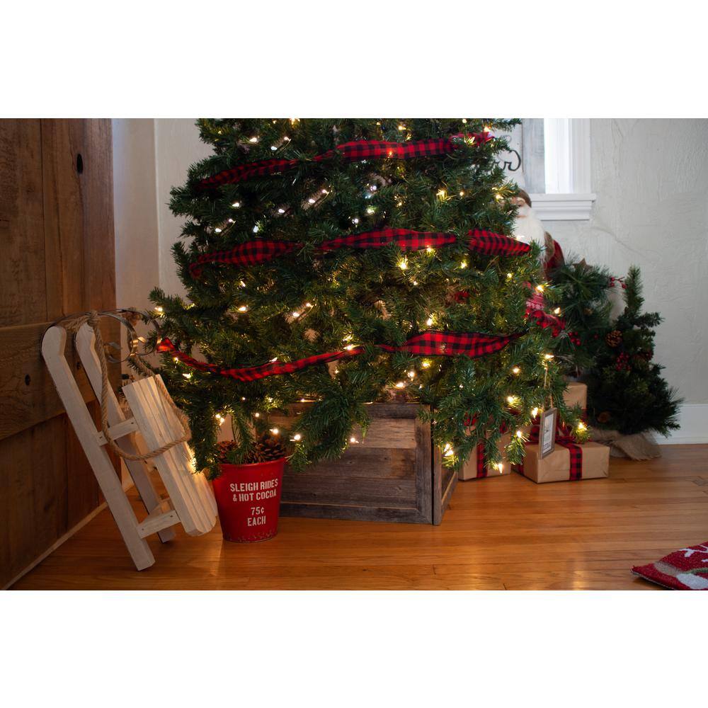 Natural Weathered Gray Reclaimed Wood Christmas Tree Box Collar
