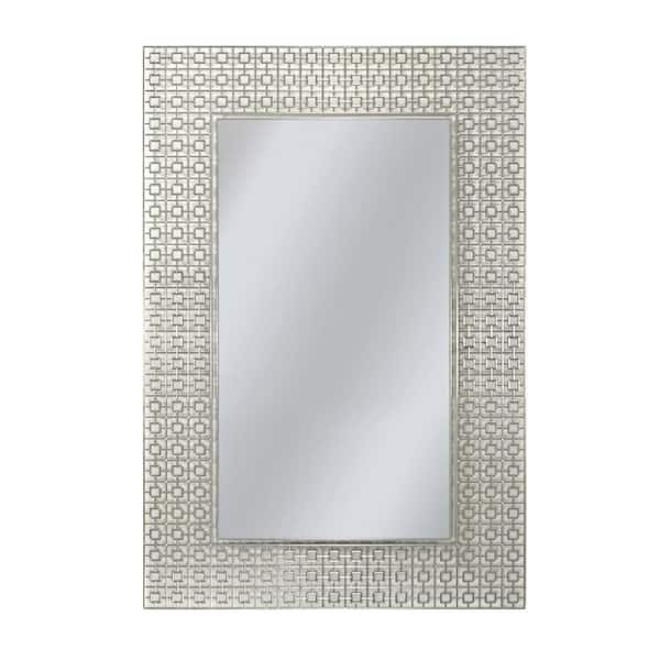 Glacier Bay 24 in. x 30 in. Etched Geometric Rectangle Mirror
