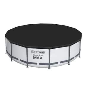 Pro MAX 13 ft. Round 48 in. Deep Steel Above Ground Swimming Pool with Pump & Cover