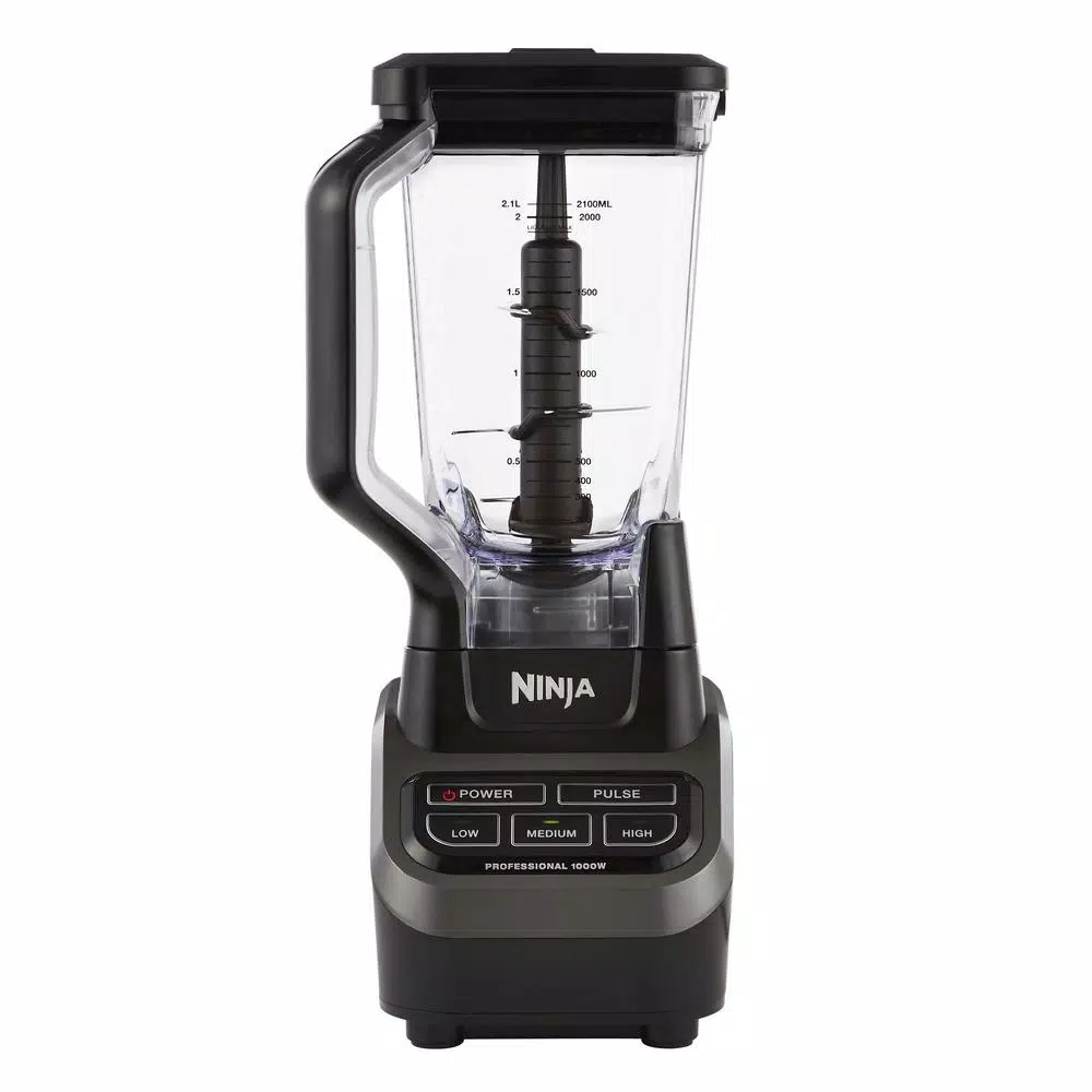 Designed with a sleek black exterior, the Ninja BL610 measures 9.5 inches in length, 7.5 inches in width, and 17 inches in height, fitting seamlessly on any countertop. The blender's 1000-watt motor ensures fast and efficient blending, while the Total Crushing Technology guarantees consistently smooth results every time. Made from BPA-free plastic, the large pitcher features a convenient pour spout lid for easy serving, and the durable blades effortlessly tackle tough ingredients for flawless blending.