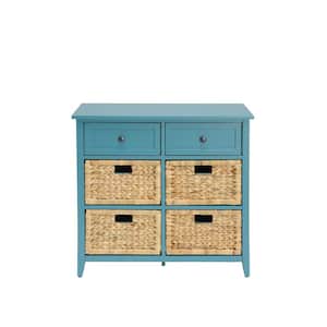 Flavius Teal 6 Drawers Accent Chest