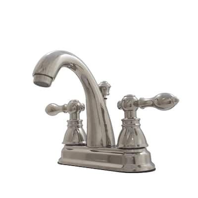 American Classic 4 in. Centerset 2-Handle Bathroom Faucet in Polished Nickel