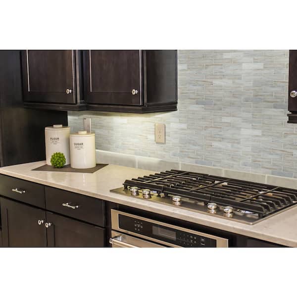 Citylights Warm Concrete Bullnose 4 in. x 12 in. Glossy Ceramic Wall Tile (12 lin. ft./Case)