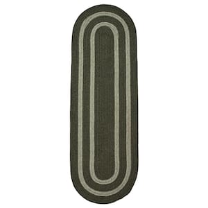 Paige Olive 2 ft. x 6 ft. Braided Runner Rug
