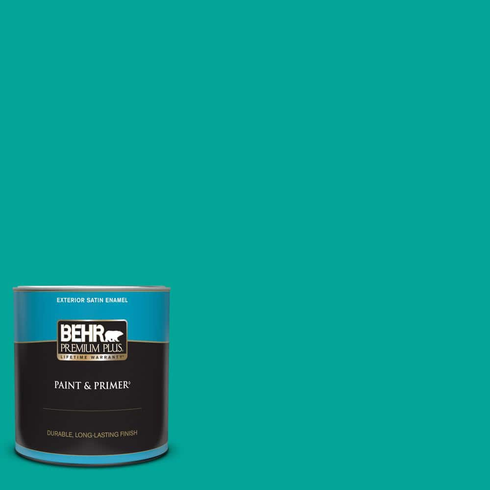 BEHR PREMIUM PLUS 1 gal. #430A-2 Seafoam Spray Hi-Gloss Enamel  Interior/Exterior Paint 805001 - The Home Depot