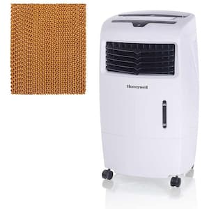 500 CFM 4-Speed Portable Evaporative Cooler for 300 sq. ft. in White with Remote Control and an Extra Honeycomb Filter