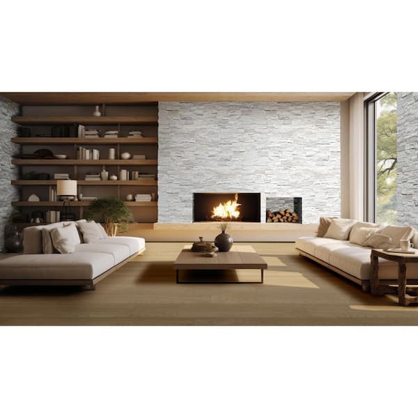MSI Arctic White Ledger Panel 9 in. x 24 in. Splitface Quartzite