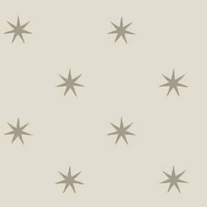 Wicker and Metallic Glint Star Splendor Paper Peel and Stick Matte Wallpaper