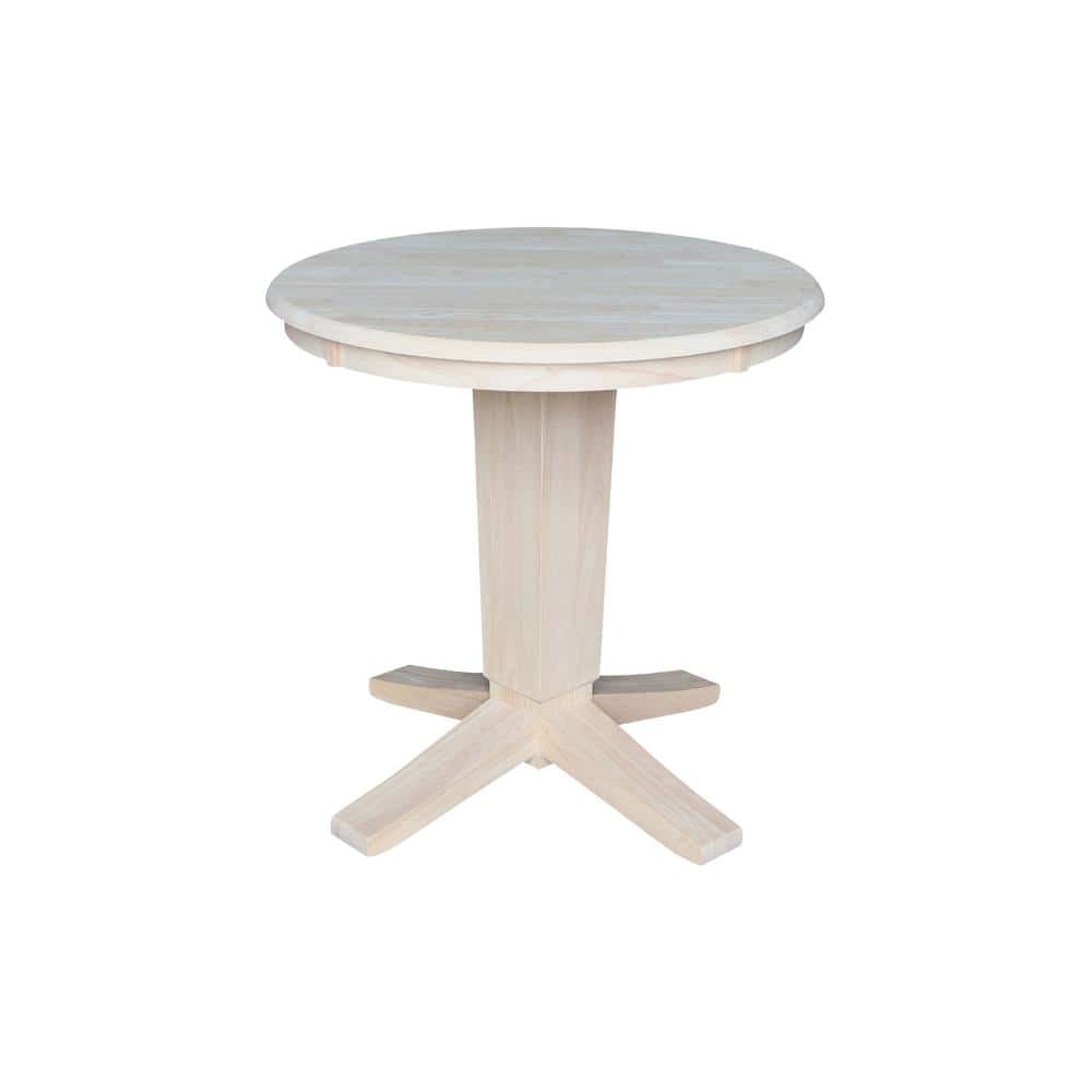 International Concepts Aria Unfinished Solid Wood 30 in Round Pedestal