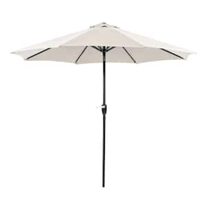 Don 9 ft. Steel Market Patio Umbrella In Beige With Carrying Bag