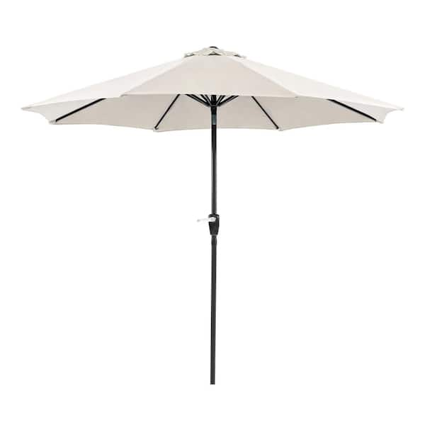 Furniture of America Don 9 ft. Steel Market Patio Umbrella In Beige ...