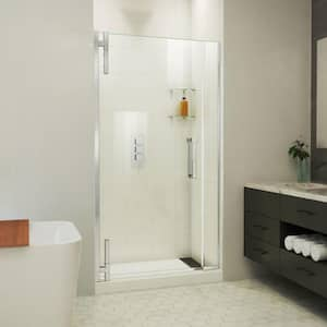 Ascend 41 in. W x 72 in. H Pivot Frameless Shower Door in Chrome