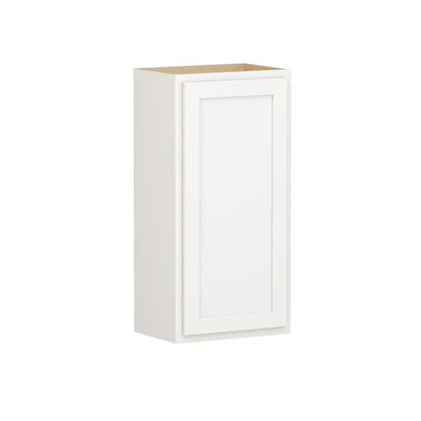 Shaker Partial Overlay 18 in. W x 12 in. D x 36 in. H Plywood Assembled Wall Kitchen Cabinet in Linen White