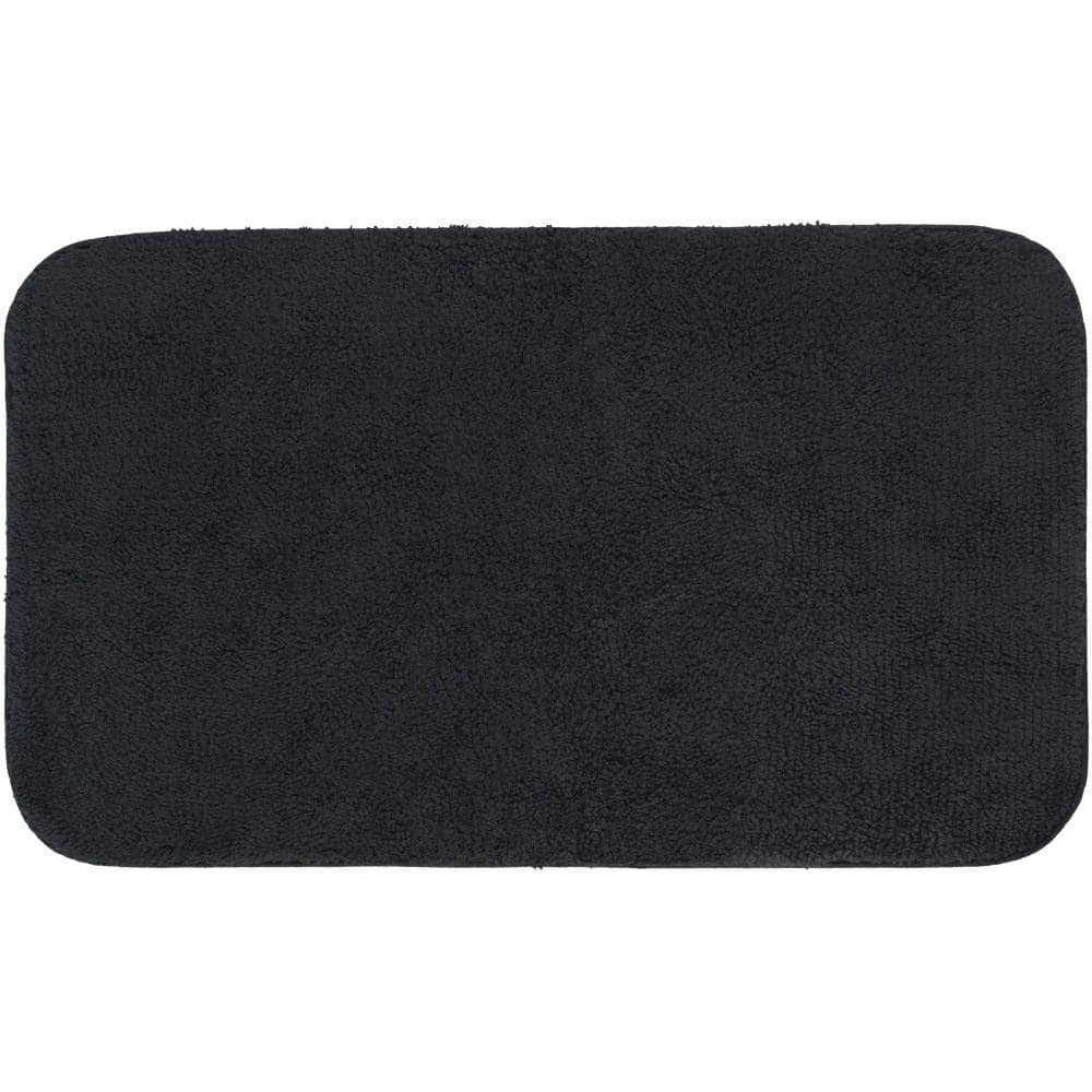 Mohawk Home Legacy Black 24 in. x 40 in. Nylon Machine Washable Bath ...