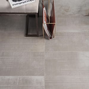 Lungo Smoke 12 in. x 24 in. Matte Porcelain Fabric Look Floor and Wall Tile (15.49 sq. ft. / Case)