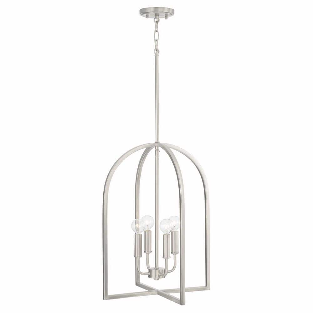 Lawson 16 in. W x 21 in. H 4-Light Arched Foyer Pendant in Brushed Nickel price history on PriceWatchPro